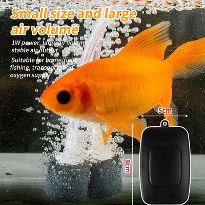 1PC Pompa dell'aria per acquario Aeratore di ossigeno alimentato tramite USB Accessori per acquari Pompa dell'aria Pompa dell'aria per pesci Valvola dell'aria regolabile Pompa a bolle silenziosa
