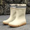 Water Shoes Elastic Closed Middle Tube Rain Shoes Men's Non-slip PVC Size Rain Boots Rubber Shoes