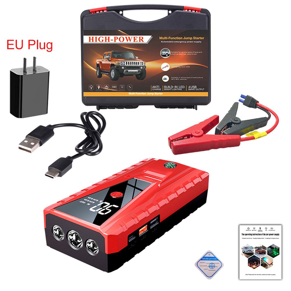 Bærbar bil Jump Start Powerbank Batteri Booster Pack Auto Jump Start 600A Bil Jumper Start Intelligent bilbatteri Automotive