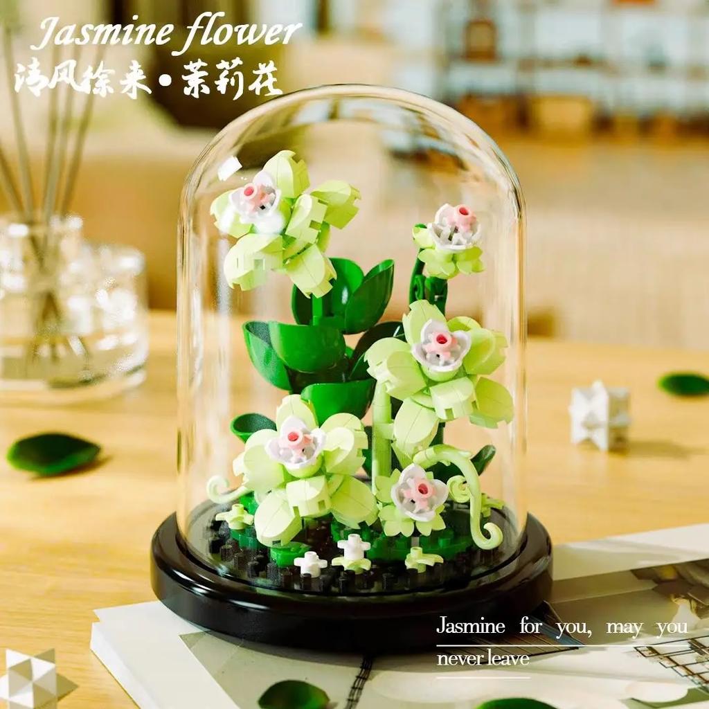Diy Micro Blume Bausteine ​​Mini Ziegel Partikel Ewige Leben Blumen Hause Dekoration Montage Puzzle Spielzeug Kinder Geschenk