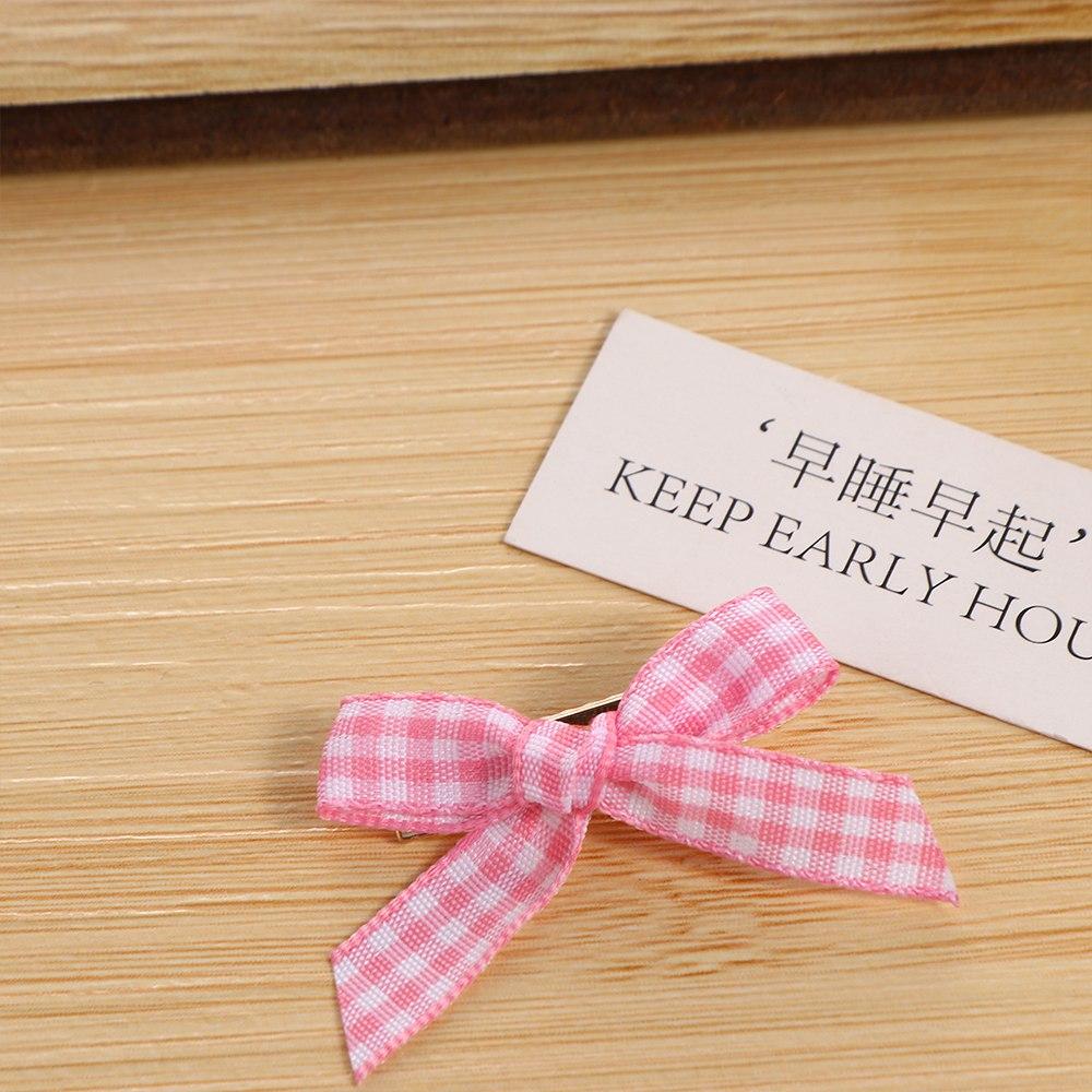 Cloth Bow Plaid Bowknot Hairpin Children's Hair Clip Female Hair Accessories Korean Style Headwear