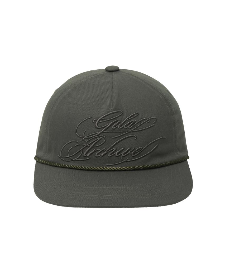 Gillaakaibeu Script Lettering Trucker Cap_Khaki