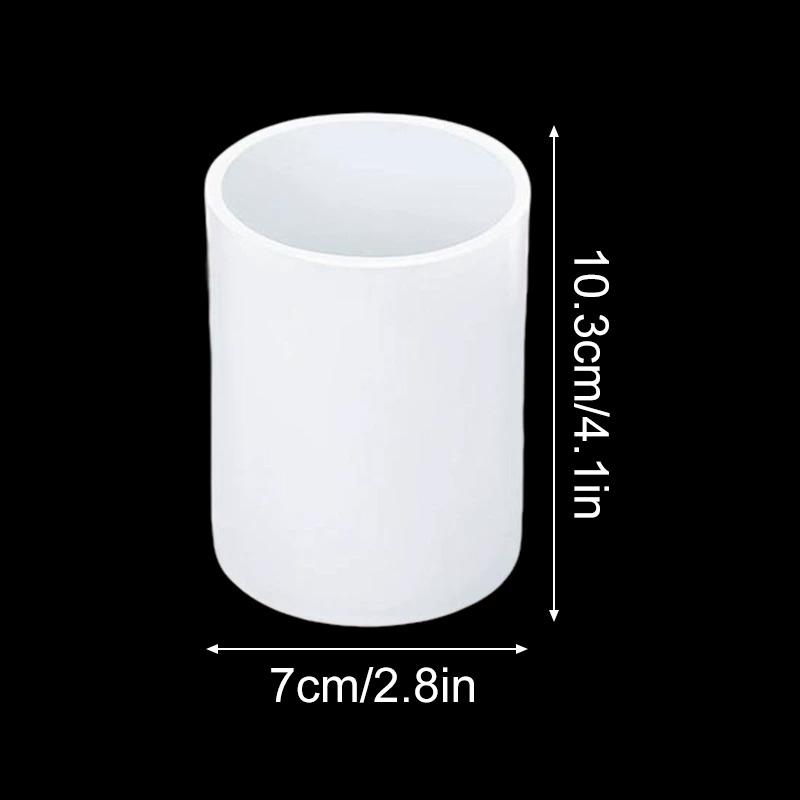 

1 шт. Формы для свечей для DIY поделок, изготовления восковых свечей, 3D изготовления мыла, многоразмерные формы из силикона для литья столбов, шестигранный цилиндр B/10.3*7 белый