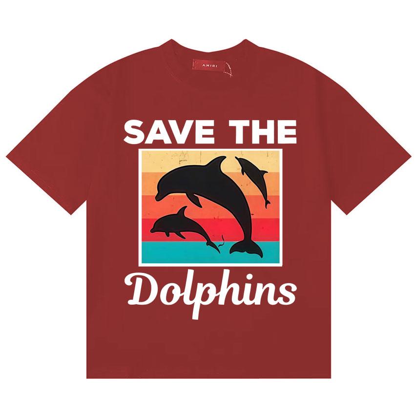 

Save The Dolphin Print Tshirts Funny Meme High Quality Oversized T Shirts Unisex Women Casual Classic Cotton Short Sleeve Tshirt S