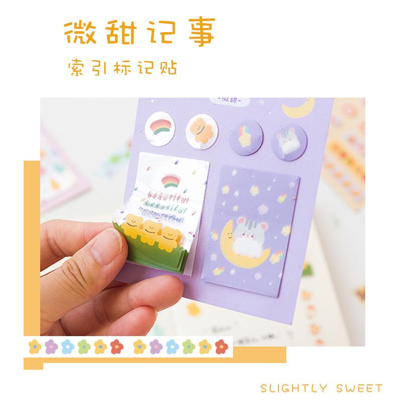 Tags Stickers Cartoon Gift Classification Sticky Notes Hand Ledger Instructions Small Mark Numbers Bookmarks Kawai Supplies