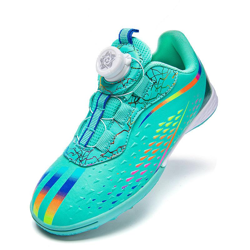 Short Football Shoes Men's Nails Sneakers Rotating Middle and Older Children's Shoes Children's Broken Foreign Trade Buckle Nails Girls Children's Tra