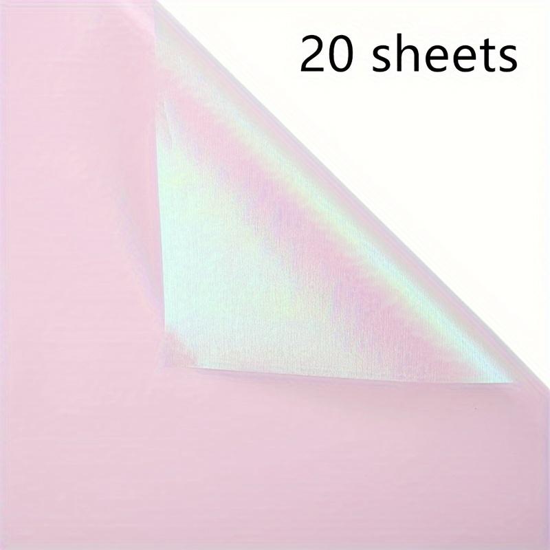2packs 20Sheets/pack Iridescent Double Sided Flower Wrapping Paper Florist Bouquet Packaging