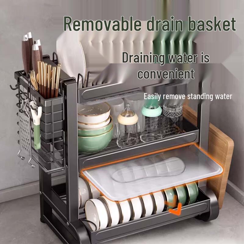 Yingbai 3-Tier Countertop Dish Drying & Storage Rack