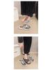 Women's Summer Thick-Soled Slippers: New Chinese Style, Sponge Cake Heel, White/Black