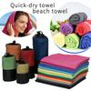 Nowy Ręcznik z Mikrofibry Sportowy Szybkoschnący Super Chłonny Ręcznik Kempingowy Super Miękki i Lekki Ręcznik na Siłownię, do Pływania, Jogi, na Plażę
