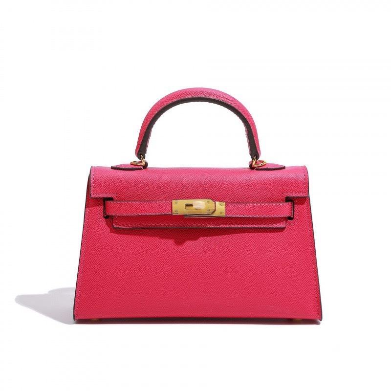 New trendy second-generation mini Kelly bag shoulder messenger bag niche contrasting handbag
