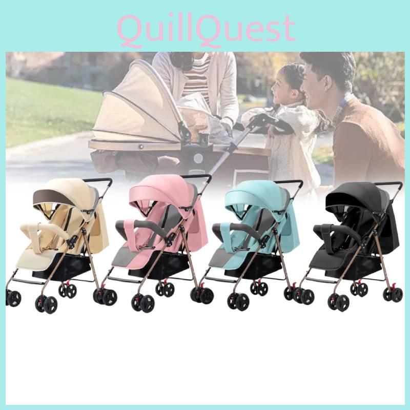 Stroller Kids Ultra Lightweight Foldable Convertible Seat One Button Rotation