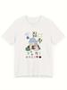 Cute Summer Printed Tshirt for Women Korean Style Y2k Retro Street Style Slim Fit Soft and Casual  Graphic T Shirts Women
