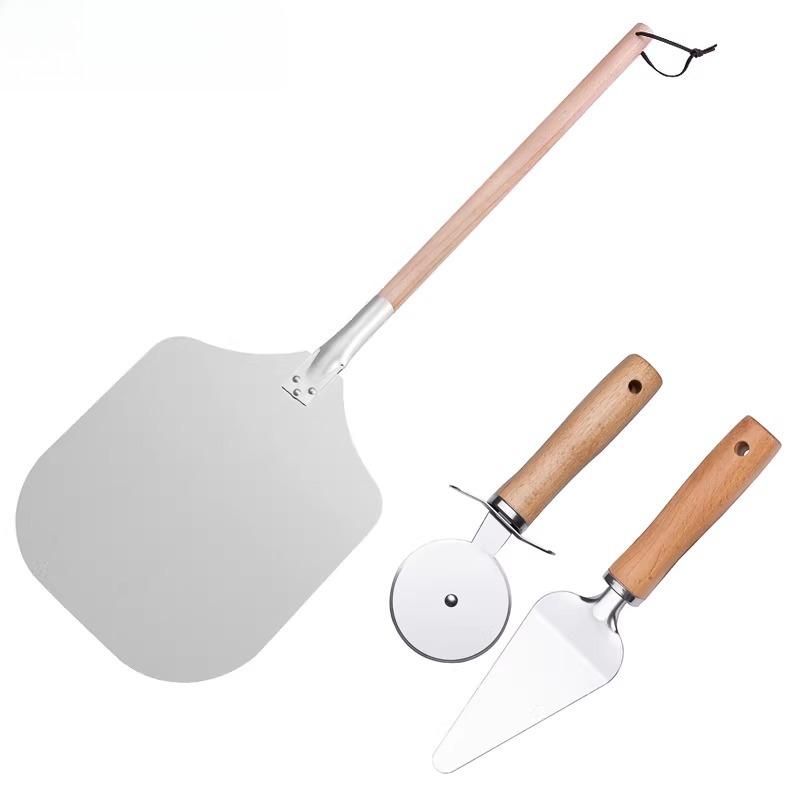 

2026 Pizza shovel - folds pizza shovel wooden handle - used for baking pizza - transfer tool - shovel