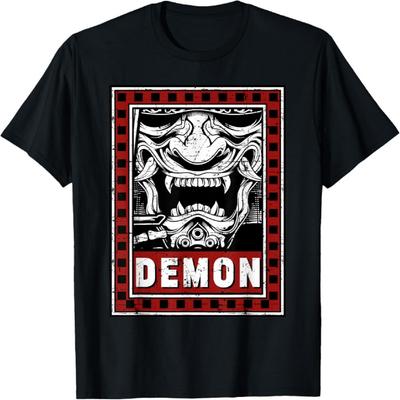 Japanese Demon Harajuku Oni Face Mask T-Shirt