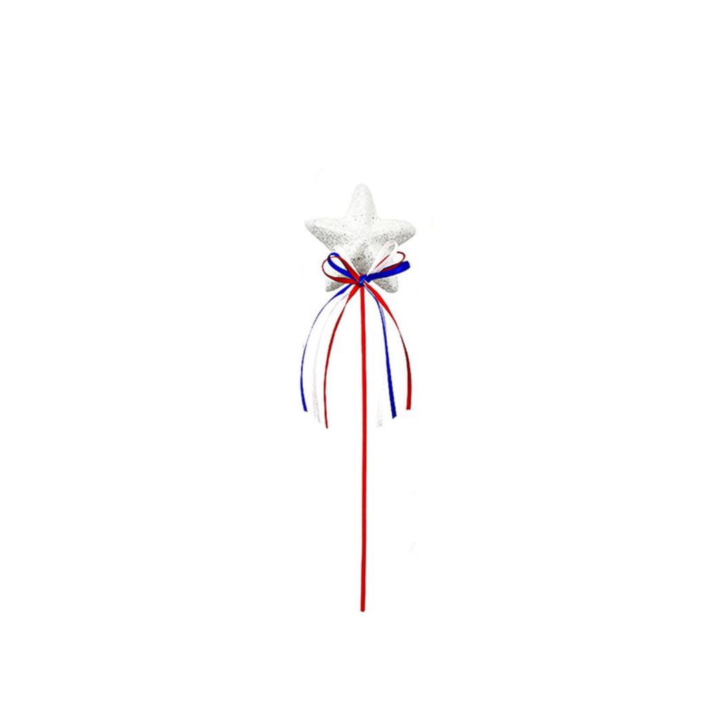 Independence Day Five-pointed Star Decoration Red, And Blue Five-star Bow Star Stick Plug American Independence Day Party Decoration