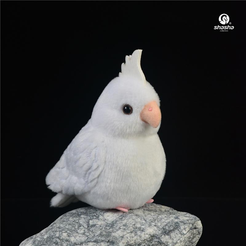 H125Mm Cute Parrot Toy White-Headed Parrot Plush Toy Kids Girl Birthday Gift