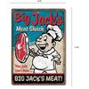 Big Jacks Meat Shack Funny Barbeque Grill Aluminum Sign Rustic Vintage Replica