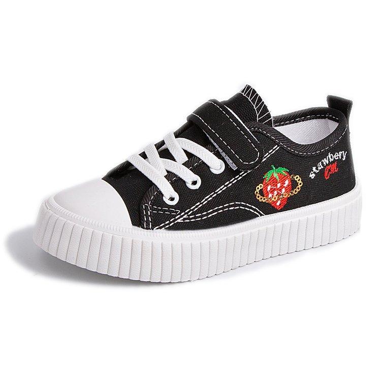 Versatile Girls Canvas Shoes Korean Version of Spring and Autumn New Children's Little White Shoes Middle and Old Children's Leisure Internet C
