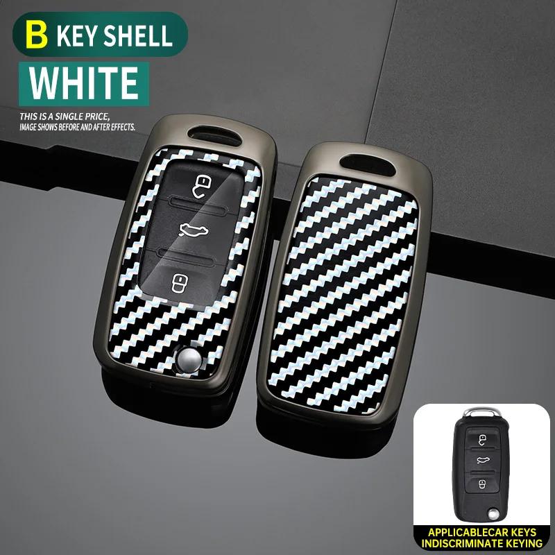 

Styling Mouldings Alloy Car Remote Key Case Cover Protect Shell Bag For Volkswagen VW Tiguan Passat Golf7 MK7 Jetta POLO Lavida