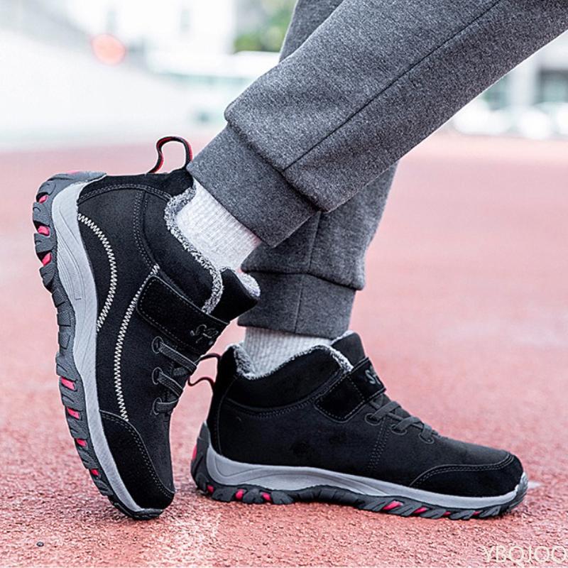 

Осенне-зимние новые мужские ботинки большого размера, простые, удобные для ходьбы, нескользящие, с высоким верхом, износостойкие хлопковые ботинки 41 чёрный