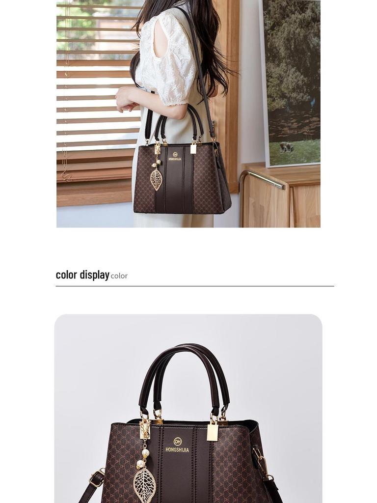 Borsa a mano da donna Shi Chen 2025 Primavera/Estate Color Block: Borsa a Spalla Singola e a Tracolla, Spaziosa e alla Moda, per Donne di Mezza Età