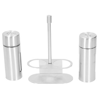 Condiment Container 304 Stainless Steel Seasoning Pots Set with Storage Rack Kitchen Supplies L