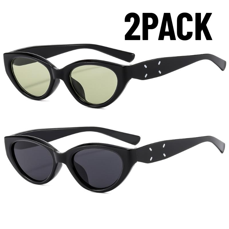 2PACK Fashion Classics Small Frame Cat's Eye Sunglasses Women Sun Glasses Men's Outdoor Fashion Eyewear UV400  Gifts