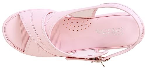 Wing Nurse WN7682 Women's Pink Large Nurse Sandals, Made In Japan, Comfortable To Wear
