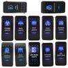 LED Light Waterproof Boats Marine Toggle Switches 5 Pins 2 Position Rocker Toggle Switches for Trucks Auto Motorcycle