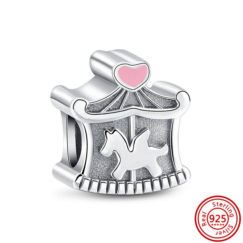 Bracelet à breloques en argent 925 pour sac à main, série rose originale, pour moto, ballon à air, coupe, bijoux, cadeau