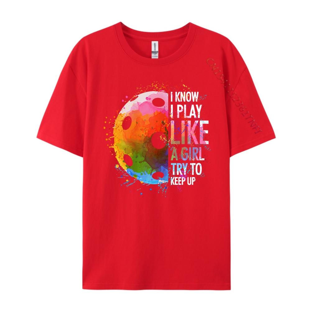 

I Know I Play Like A Girl Funny Pickleball Player Cream T Shirt Funny Shirt Luxury S