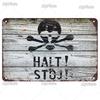 Vintage German Sign Voor Halt Metal Sign Aluminium Sign Decoration Plaque Home Wall Door Decor Bar Sign Home Plate Poster