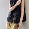 Chinese Plate Button Vest Jacket Spring Jacquard Stand Collar Sleeveless Waistcoat Retro Women Cheongsam Tops