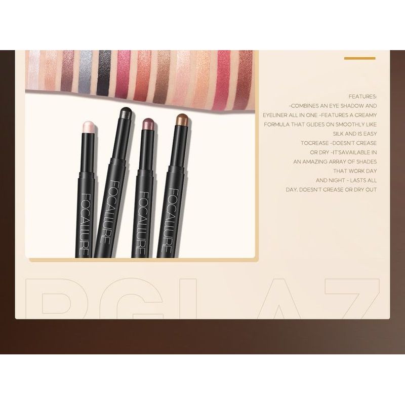 FOCALLURE - Schimmernder Cremelidschattenstift - 12 Farben
