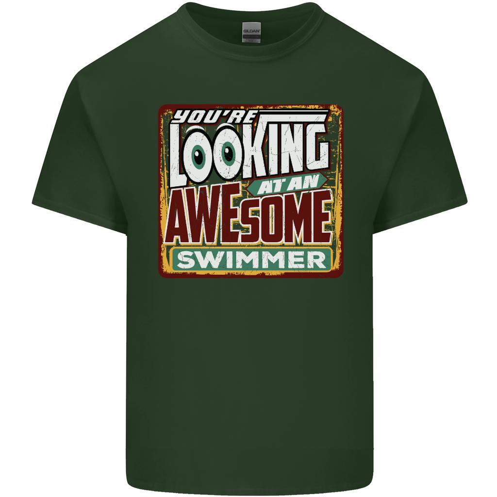 Youre Looking At an Awesome Swimmer Unisexs Light Cotton TShirt