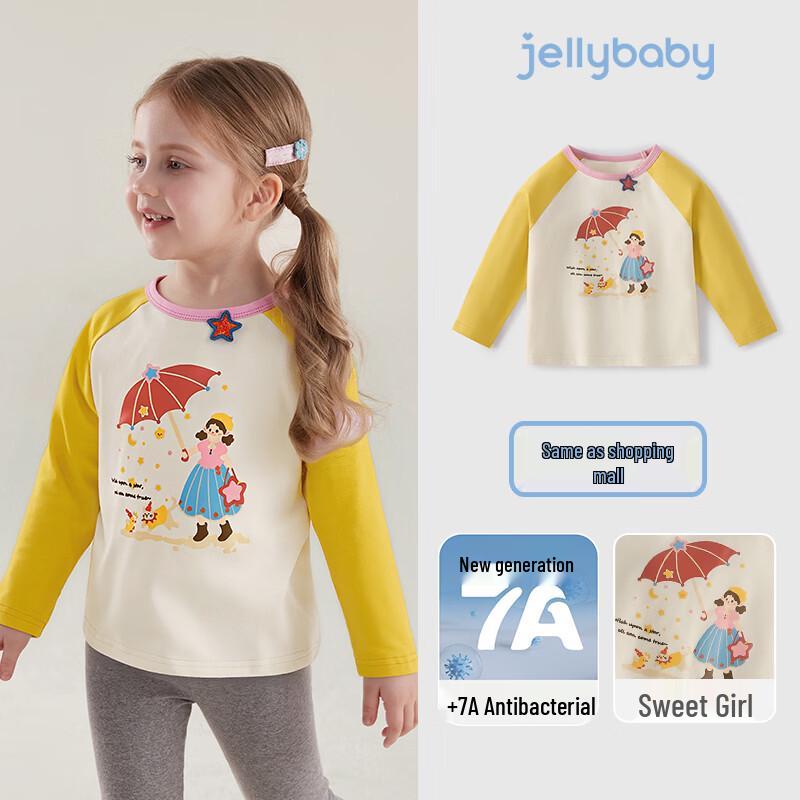 JELLYBABY Girls  Star Print Long-Sleeve T-Shirt 100