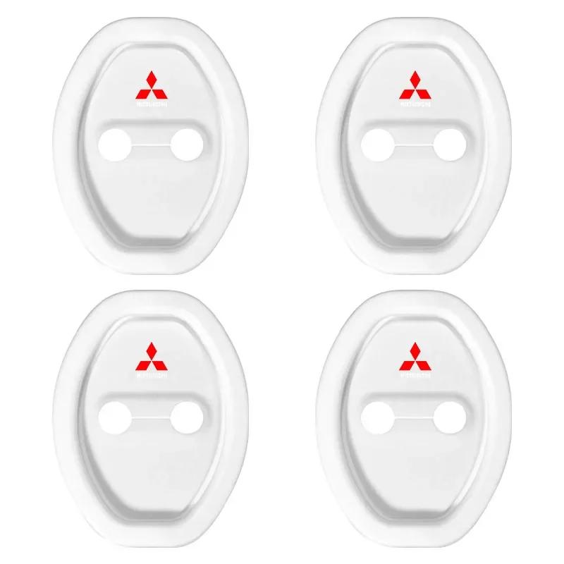

4Pcs Car Door Groove Cushion Silicone Gel Anti-Collision Protective Cover For Mitsubishi Outlander Lancer 10 9 ASX Eclipse Pajer білий