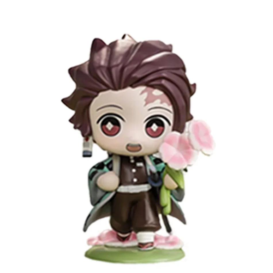 

#Demon Slayer Tanjiro Kamado Nezuko Anime Cartoon Figure Blind Box Creative Statue Model Ornament Surprise Gift Box (As shown-9171)-
