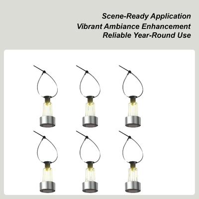 Fence Lights Solar Powered 6 Pieces Solar Deck Lights Colorful Weatherproof LED With Tie Lamp For Indoor Patio Poolside Garden