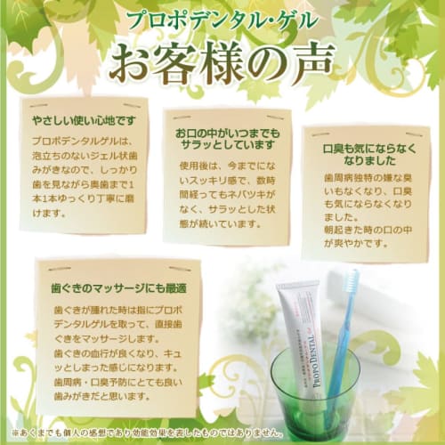 Propolis Toothpaste Trial Mini Set (2 Propodental EX Minis, 2 Propodental Gel Minis, 2 Toothbrushes) for Periodontal Disease, Antiseptic-Free, Travel-