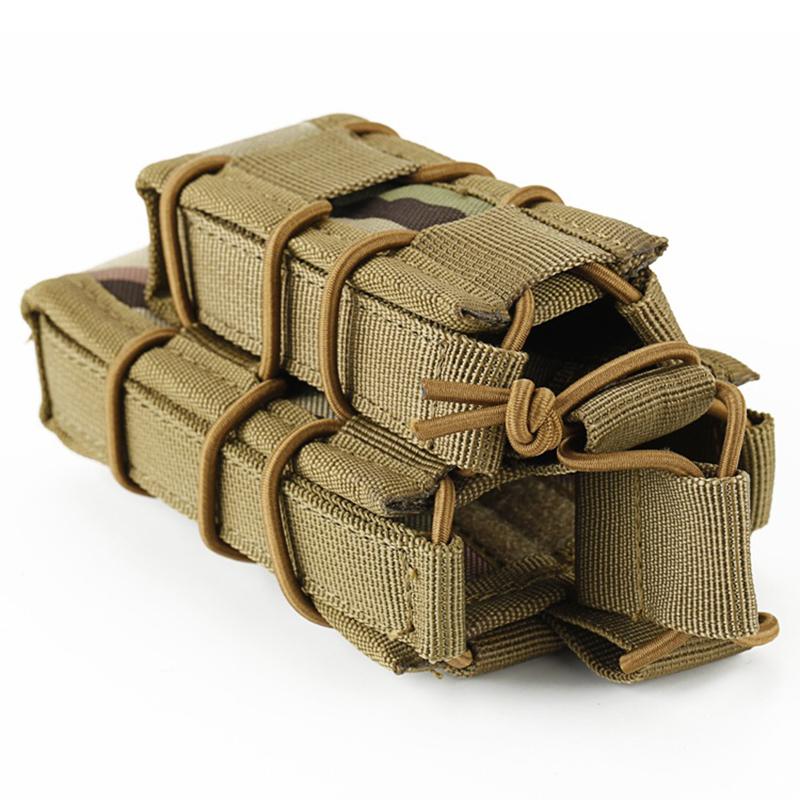 Molle Tactical Magazine Pouch Double Decker Single Airsoft Tactical AR M4 AR15 Rifle Pistol 9mm Mag Carrier Pouches Accessories