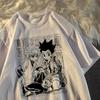 Y2k Women T-shirt Tops Kawaii Hunter X Hunter Tshirt Killua Zoldyck T-shirt Crew Neck Fitted Soft Anime Manga Tee Shirt Clothes