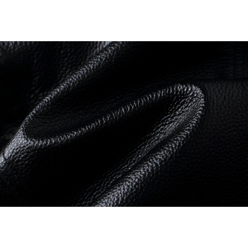 Chinese Size Men Leather Coat Genuine Soft Cowhide Leather Classic Turn Down Collar Leather Jackets For Men Clothing Autumn