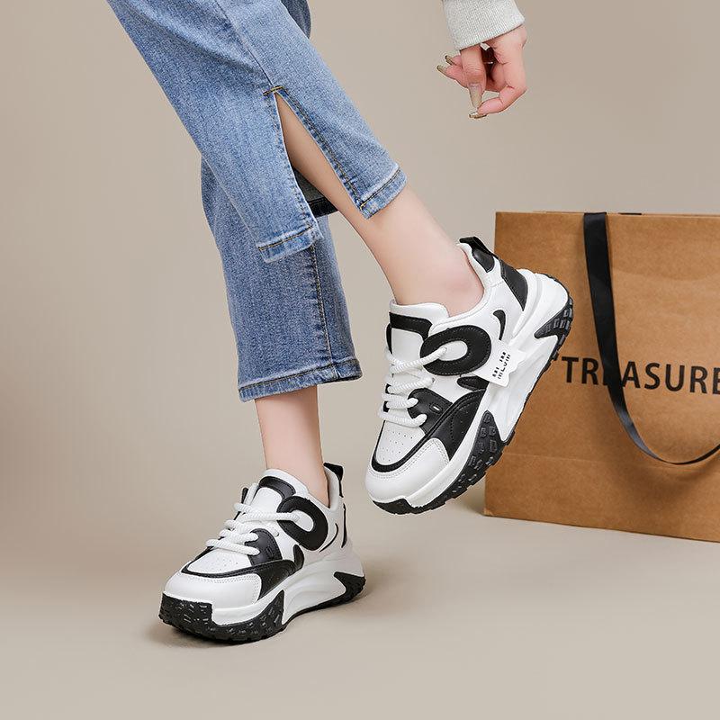 Damskie trampki na platformie Nowe buty sportowe do biegania dla studentek Swobodny ubiór sportowy