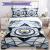 3pcs Duvet Cover Set (1*Duvet Cover + 2*Pillowcase, Without Core), Manchester City FC Print Soft All‑Season Bedding Set, Home Bedroom Decor Gift
