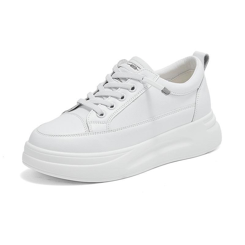 New leather little white shoes women's casual and lightweight women's shoes trendy women's single shoes breathable board shoes flat shoes