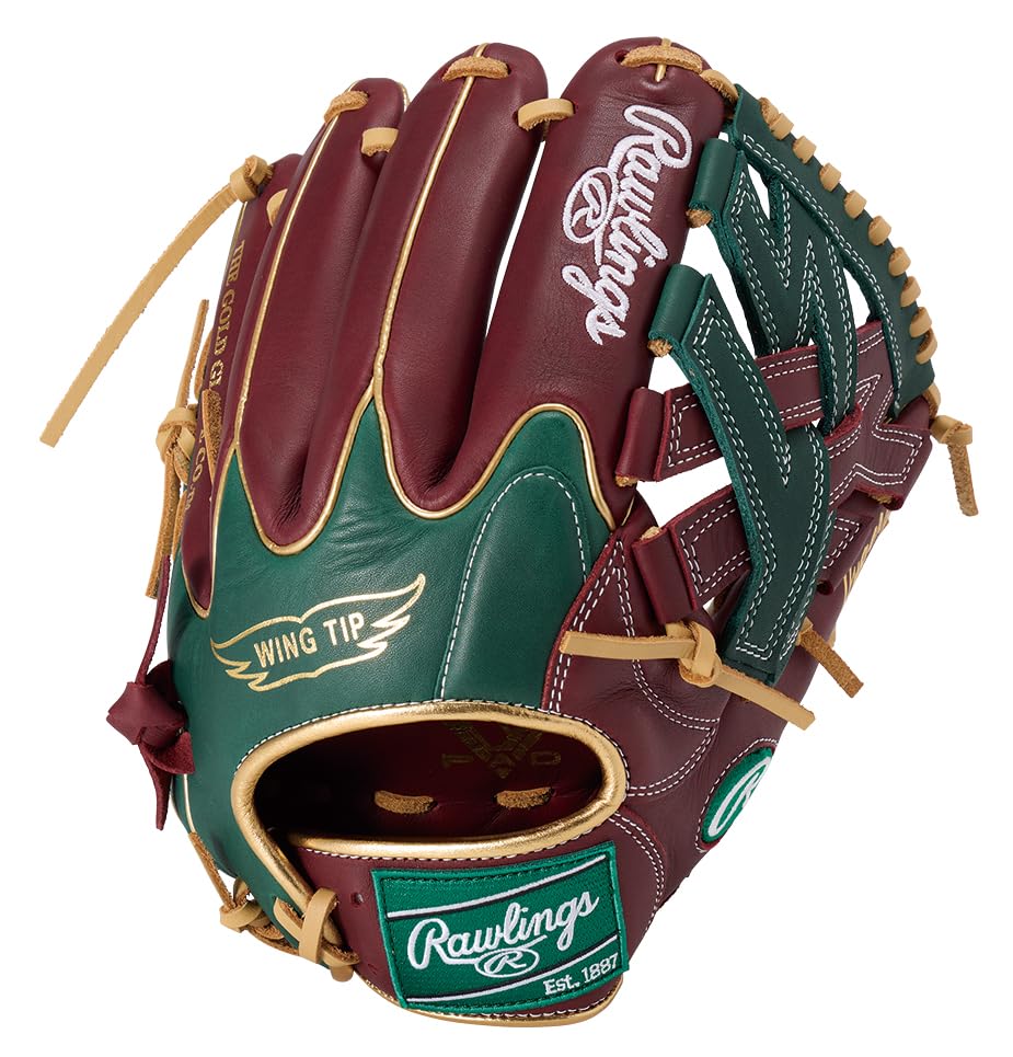 

Rawlings HYPER TECH COLOR SYNC GR5FHTCN55W Baseball Throw Glove, Soft, All-Around, Shelly/D Green, 11.75 inches, Left-Handed