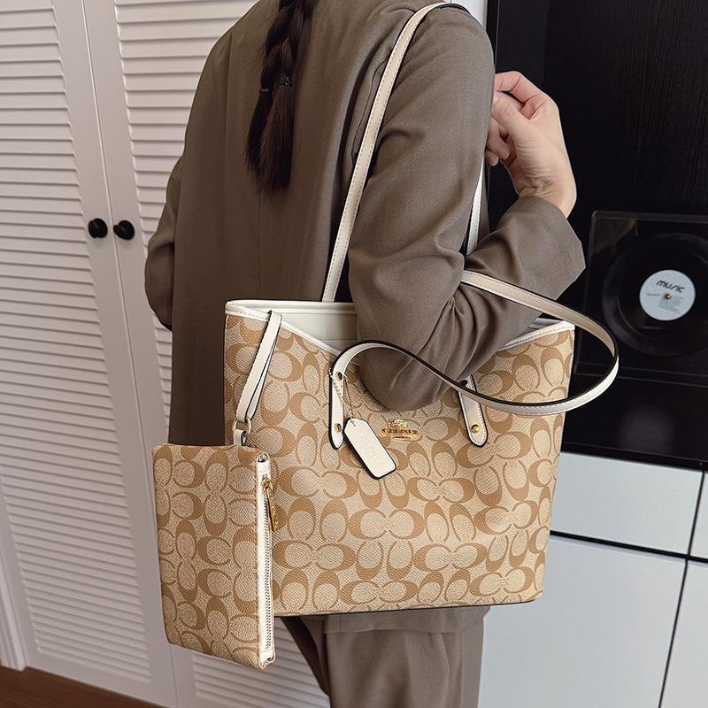 High-end large-capacity shopping bag women's bag new fashionable versatile handbag popular large bag messenger bag