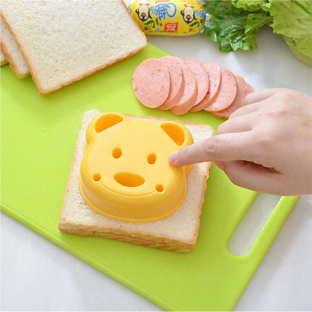 Sandwich Mold Equipment Accessories Professional Bread Shape Molds Cartoon Bear Manual Toast DIY Mould Kitchen Gadget